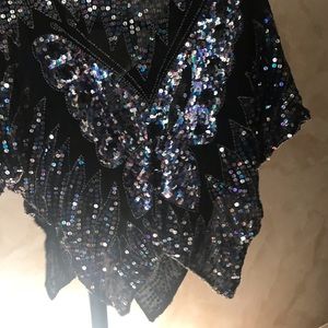 70’s butterfly sequin top 🦋